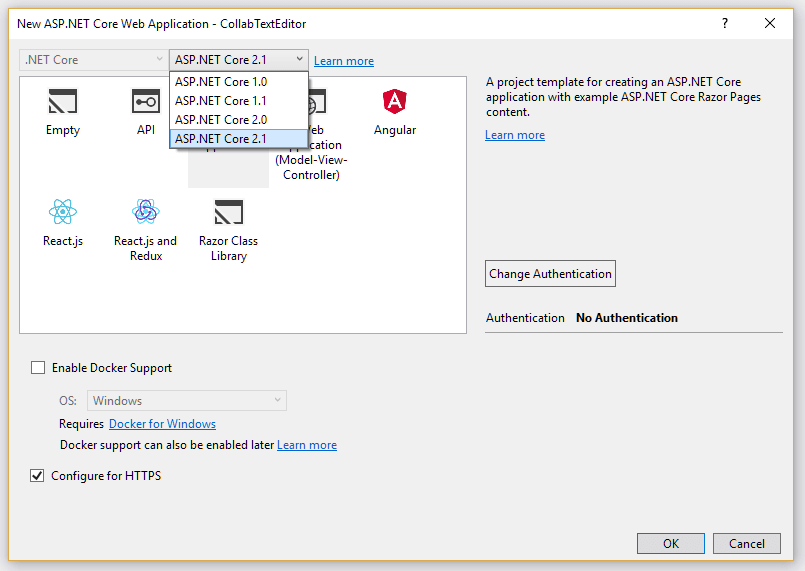 Pick ASP .NET Core