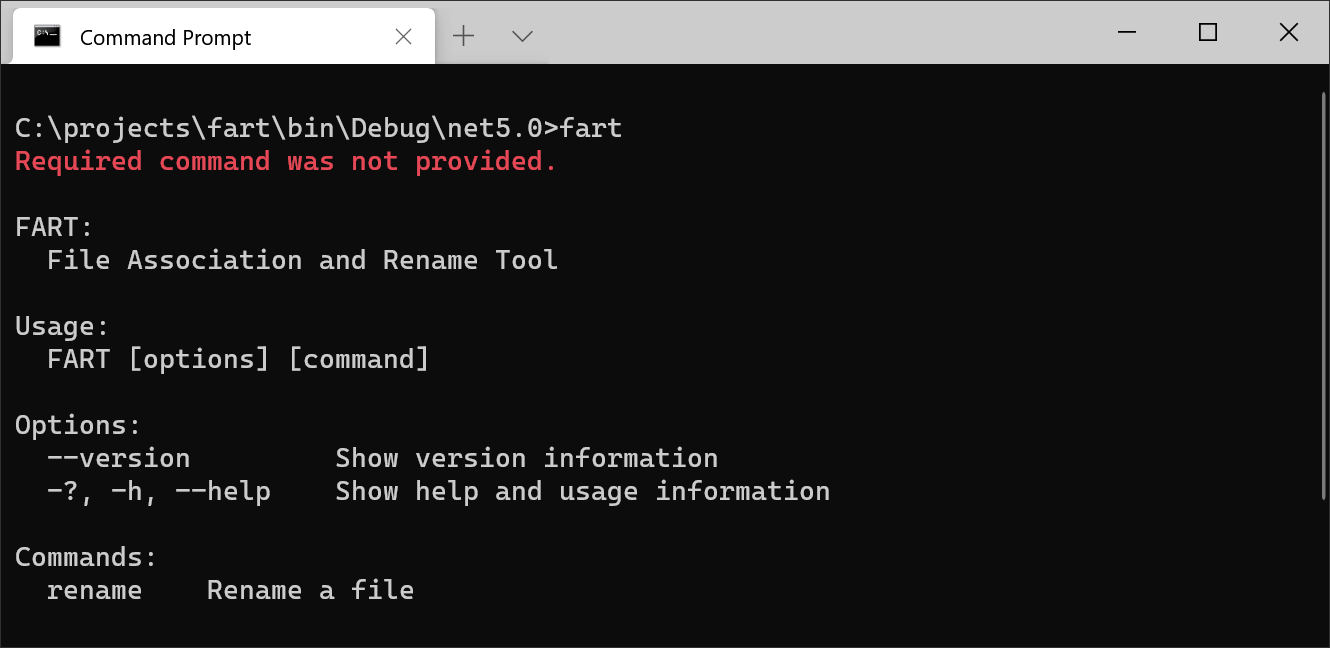 Required command
